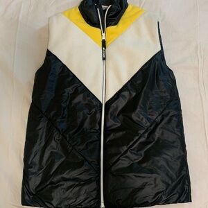 New balance x Staud Yellow and Black Puffer Vest women’s sz XS Pre-owned